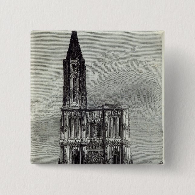 Bóton Quadrado 5.08cm Catedral de Strasburg (Frente)