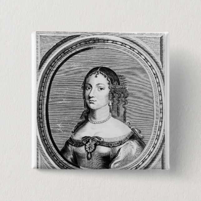 Bóton Quadrado 5.08cm Catherine de Braganza (Frente)