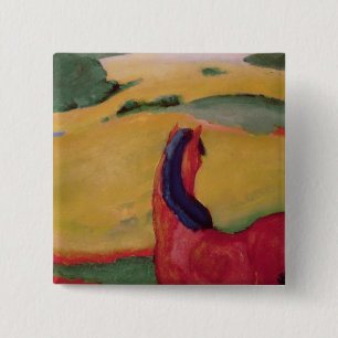 Bóton Quadrado 5.08cm Cavalo em uma paisagem, 1910