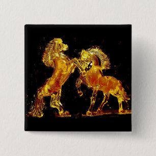 Bóton Quadrado 5.08cm Cavalos de vidro de Veneza Italia