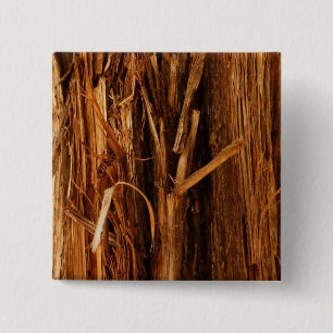Bóton Quadrado 5.08cm Cedar Textura de Latido de Madeira