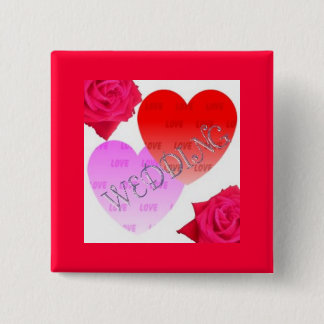BÓTON QUADRADO 5.08CM CELEBRAÇÃO DO CASAMENTO
