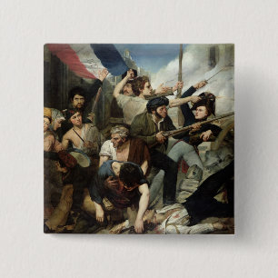 Bóton Quadrado 5.08cm Cena da revolução 1830