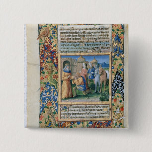 Bóton Quadrado 5.08cm Cena 'das horas de d'Orleans de Louis
