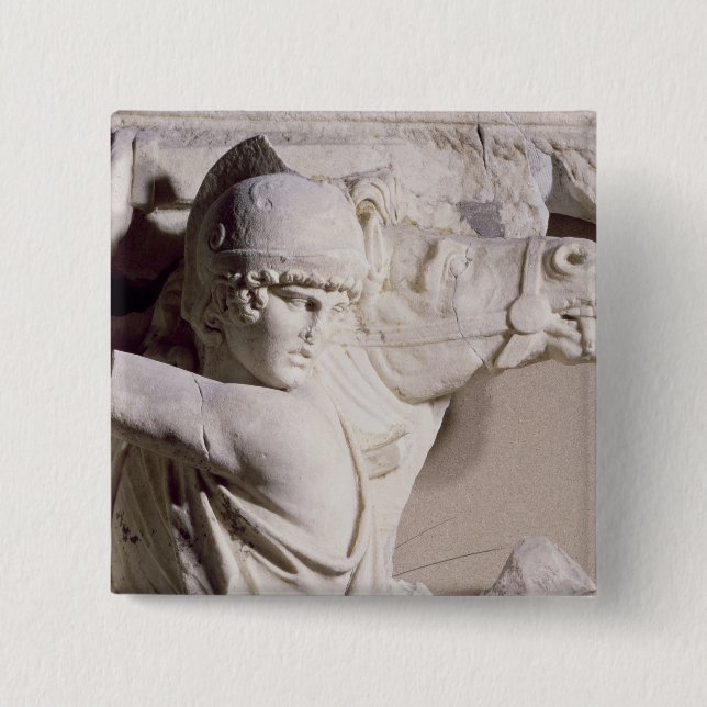 Bóton Quadrado 5.08cm Cena de batalha, c.169 (Frente)