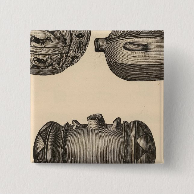 Bóton Quadrado 5.08cm Cerâmica Zuni (Frente)