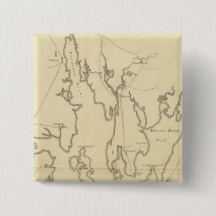 Bóton Quadrado 5.08cm Cerco de Newport, Rhode Island