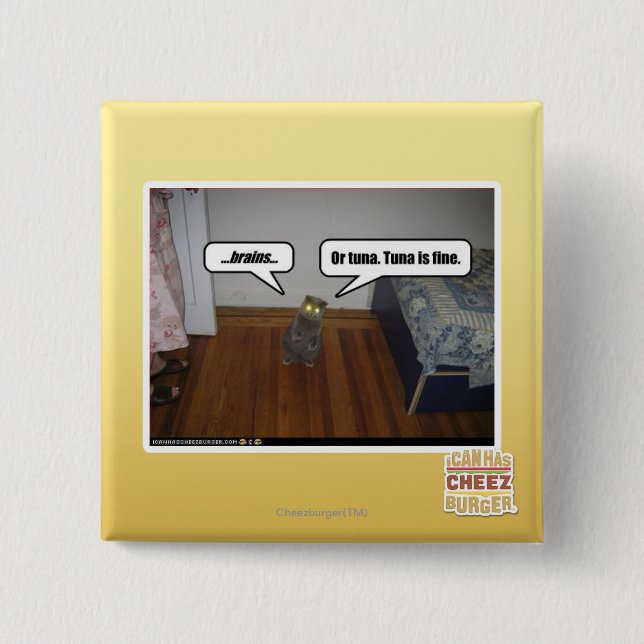 Bóton Quadrado 5.08cm cérebros (Frente)