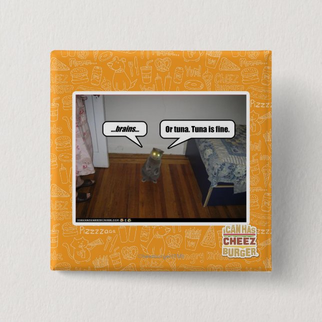 Bóton Quadrado 5.08cm cérebros (Frente)