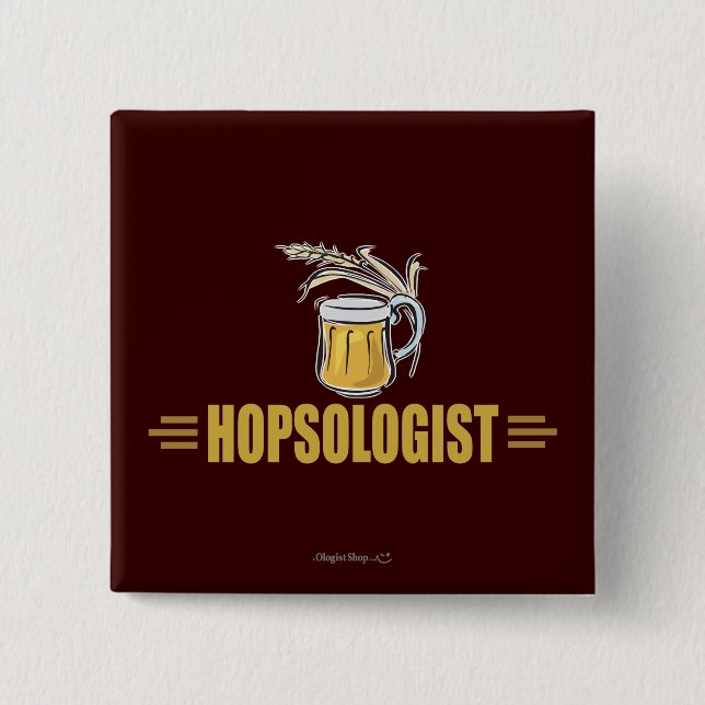 Bóton Quadrado 5.08cm Cerveja Engraçada (Frente)