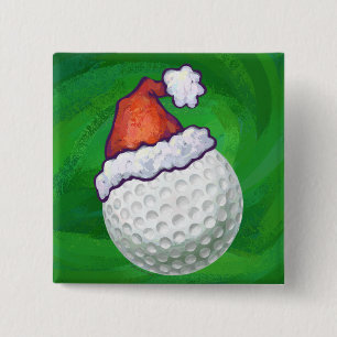 Bóton Quadrado 5.08cm Chapéus de Natal de Golf Ball