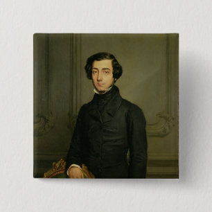Bóton Quadrado 5.08cm Charles-Alexis-Henri Clerel de Tocqueville 1850