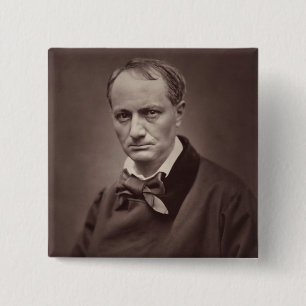 Bóton Quadrado 5.08cm Charles Baudelaire