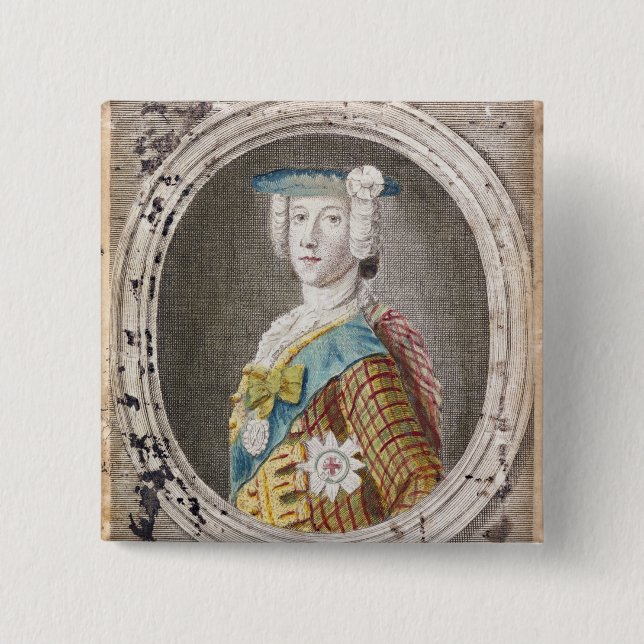 Bóton Quadrado 5.08cm Charles Edward Stuart (Frente)