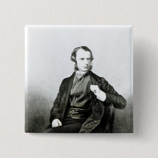 Bóton Quadrado 5.08cm Charles Kingsley (Frente)