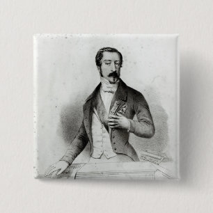 Bóton Quadrado 5.08cm Charles Louis Napoleon Bonaparte