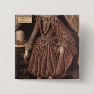 Bóton Quadrado 5.08cm Charles mim como o príncipe de Gales, c.1612-13
