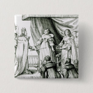 Bóton Quadrado 5.08cm Charles mim que estou sendo dado o sceptre e a