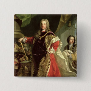 Bóton Quadrado 5.08cm Charles VI, vestir-se santamente do imperador