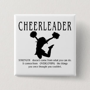 Bóton Quadrado 5.08cm Cheerleader inspirational Quote