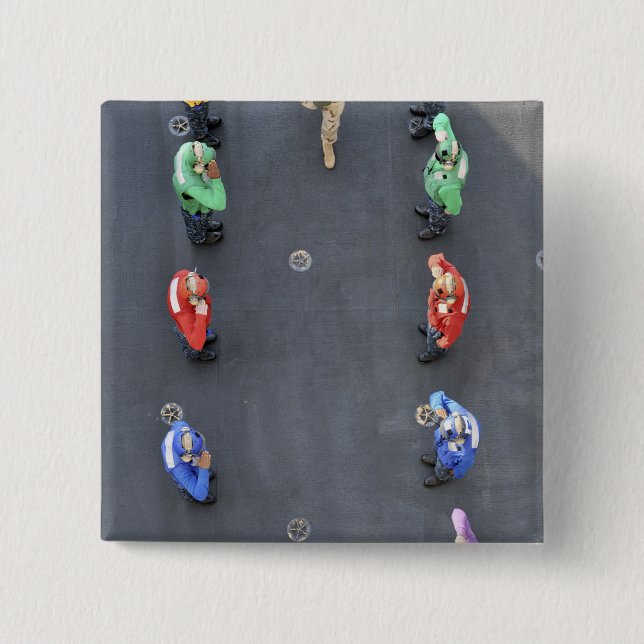 Bóton Quadrado 5.08cm Chefe de Operações Navais (Frente)