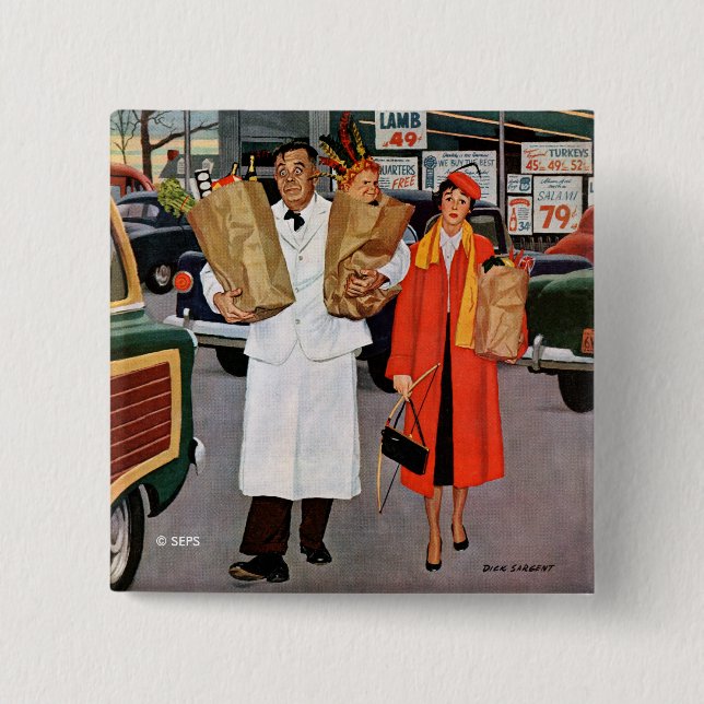 Bóton Quadrado 5.08cm Cheio do saco do problema (Frente)