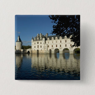 Bóton Quadrado 5.08cm Chenonceau Chateau, Rio Cher, Loir-et-Cher, 2