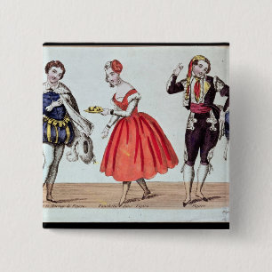 Bóton Quadrado 5.08cm Cherubino, Fanchette e Figaro