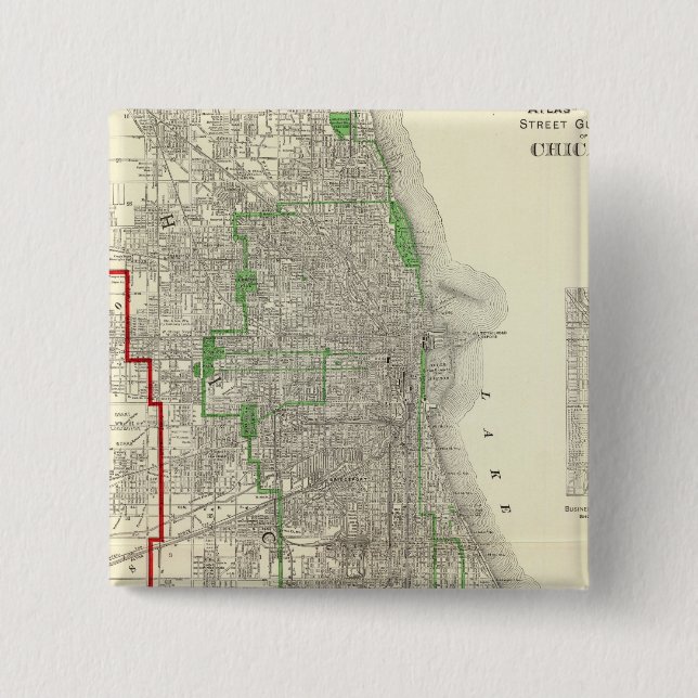 Bóton Quadrado 5.08cm Chicago (Frente)