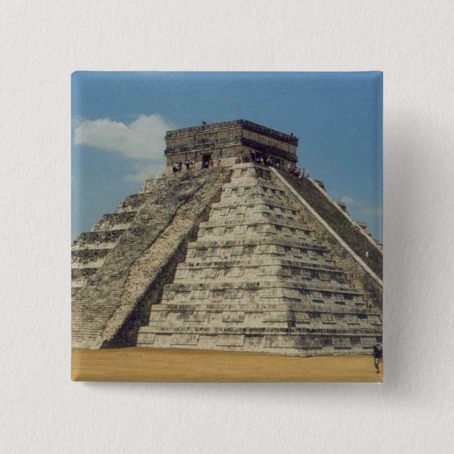 Bóton Quadrado 5.08cm Chichen Itza (Frente)