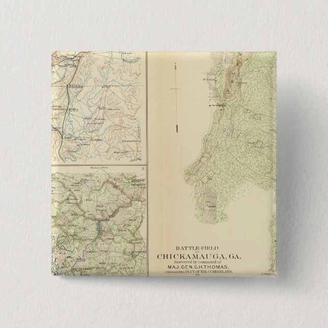 Bóton Quadrado 5.08cm Chickamauga, Ga (Frente)