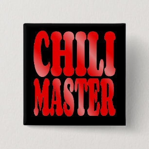 Bóton Quadrado 5.08cm Chili Master em Vermelho