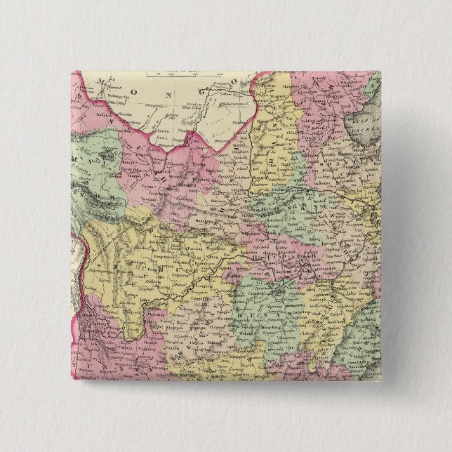 Bóton Quadrado 5.08cm China 8 (Frente)