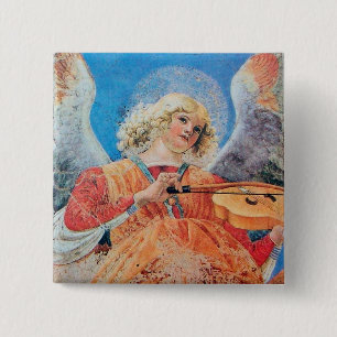 BÓTON QUADRADO 5.08CM CHRISTMAS ANGEL