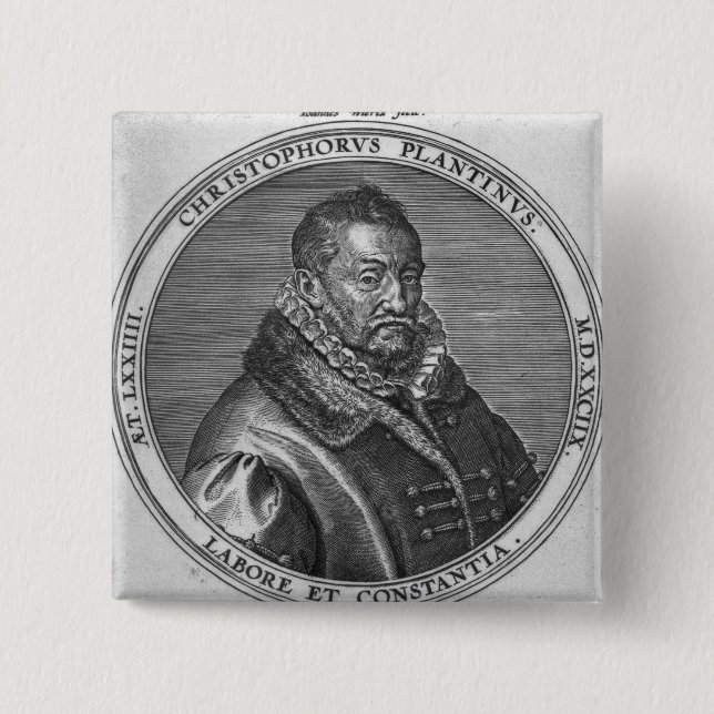 Bóton Quadrado 5.08cm Christophe Plantin (Frente)