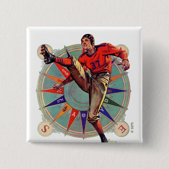 Bóton Quadrado 5.08cm Chute (Frente)