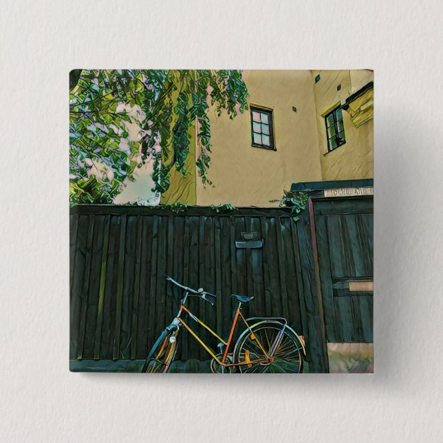 Bóton Quadrado 5.08cm Ciclistas dão ideias (Frente)