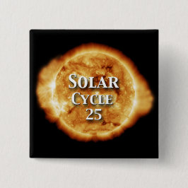 Bóton Quadrado 5.08cm Ciclo solar 25 Sol ativo