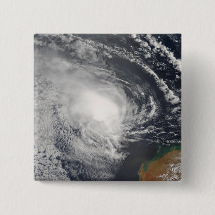 Bóton Quadrado 5.08cm Ciclone tropical Jacob que aproxima Austrália