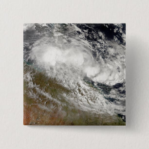 Bóton Quadrado 5.08cm Ciclone tropical Olga sobre Austrália do nordeste