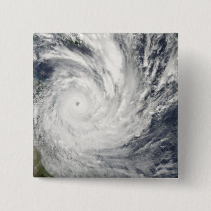 Bóton Quadrado 5.08cm Ciclone tropical Yasi sobre Austrália