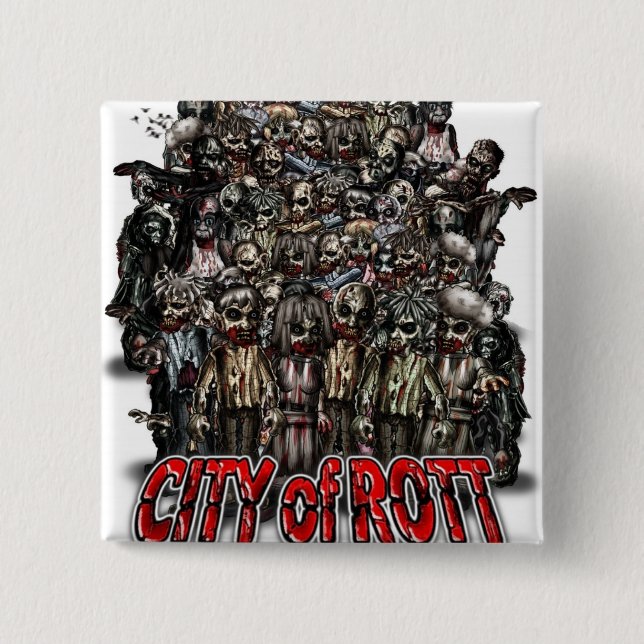 Bóton Quadrado 5.08cm Cidade da mercadoria de Rott (Frente)