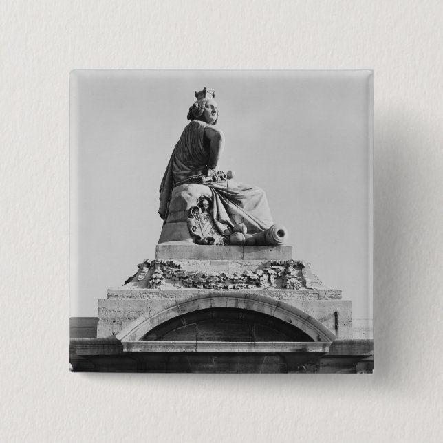 Bóton Quadrado 5.08cm Cidade de Strasbourg (Frente)
