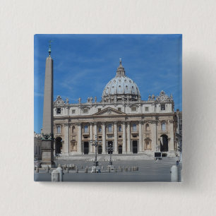 Bóton Quadrado 5.08cm Cidade do Vaticano da basílica de St Peter