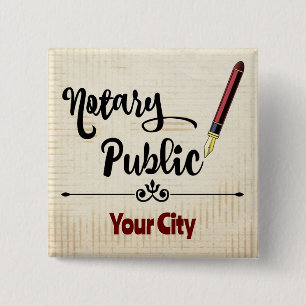 Bóton Quadrado 5.08cm Cidade Personalizada da Caneta de Tinta Pública da
