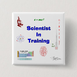 Bóton Quadrado 5.08cm Cientista em Formação