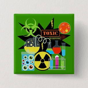 Bóton Quadrado 5.08cm Cientista louco