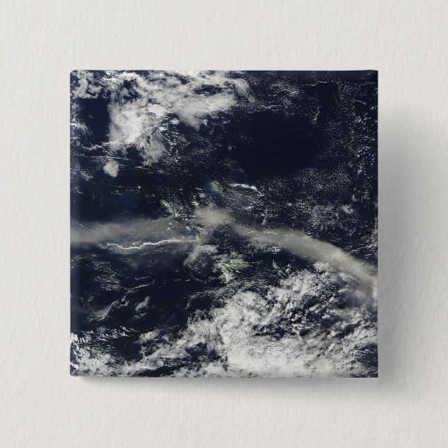 Bóton Quadrado 5.08cm Cinzas de Colinas de Soufriere, Montserrat (Frente)