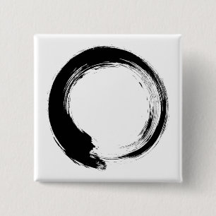 Bóton Quadrado 5.08cm Círculo Enso Zen