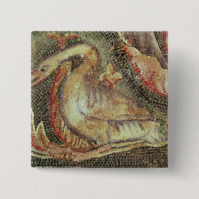 Bóton Quadrado 5.08cm Cisne, c.1200 restaurado (Frente)